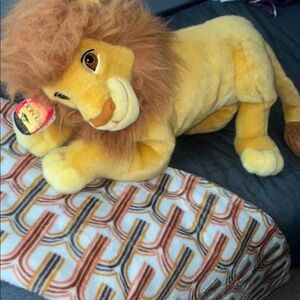 Disney Yellow and Brown Plush Lion Stuffed Animal
